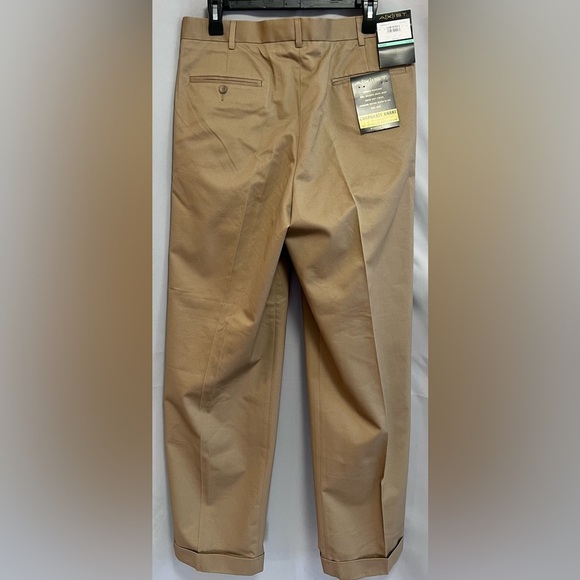 Axist Mens Dress Pants - Corporate‎ Khaki (34Wx 32) Cotton Blend - Khaki - New - Picture 3 of 12